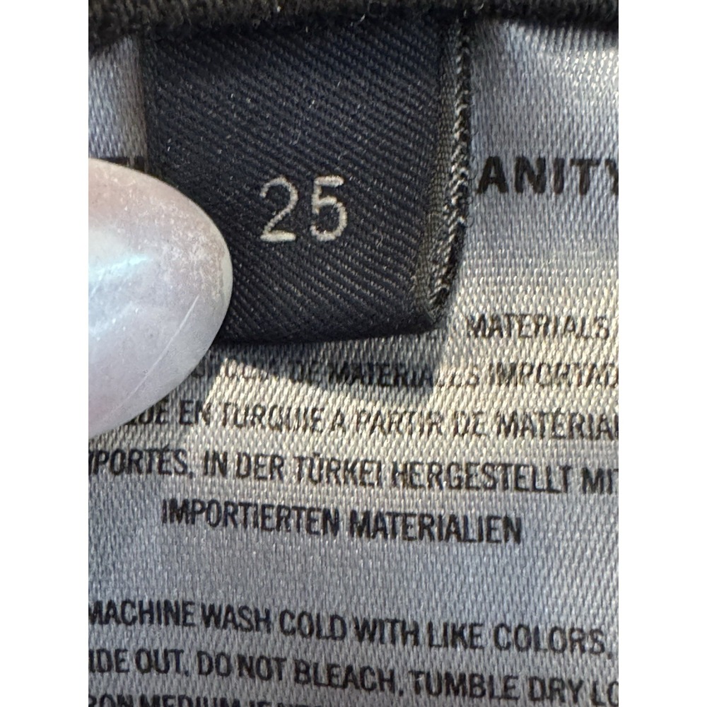 Citizens of Humanity Caia Black High Rise Straight  Premium Denim‎ Jeans 25 $228 - Picture 9 of 10